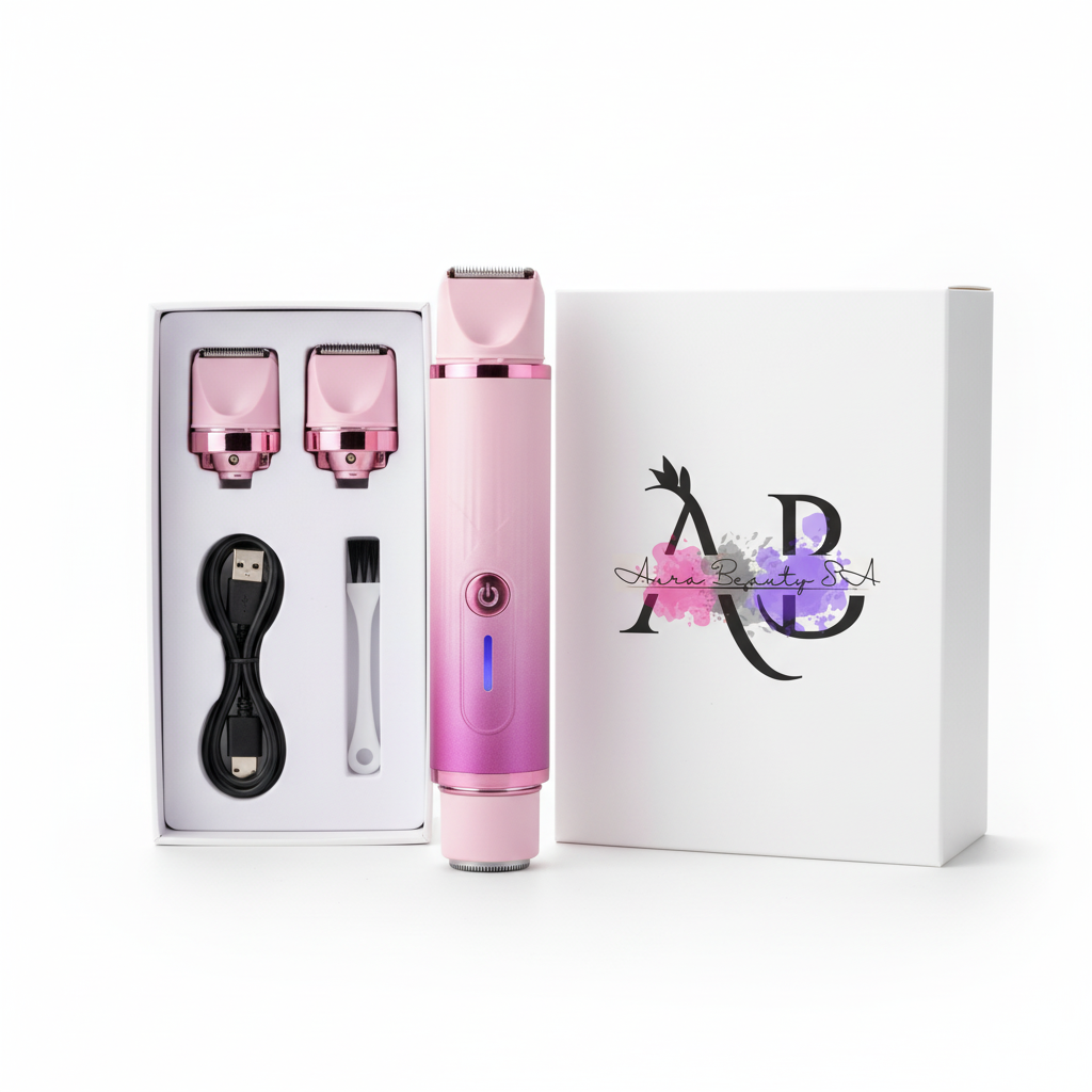 2-in-1 Trimmer with Aura Beauty Packaging
