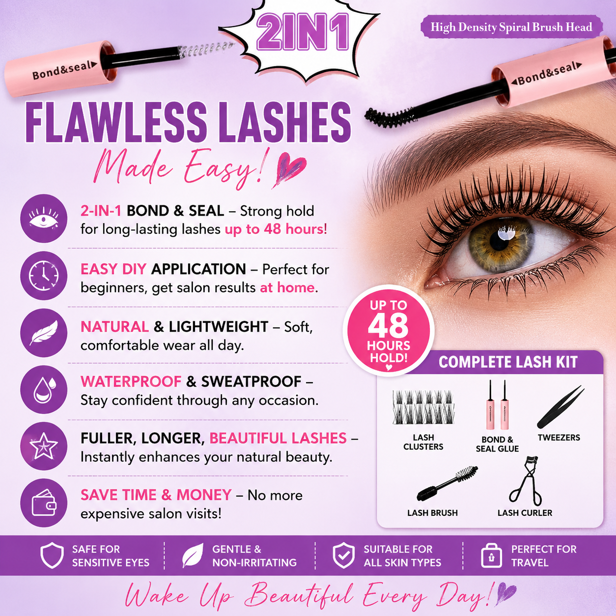 Aura Beauty SA™ Complete Eyelash Extension Kit 800pcs