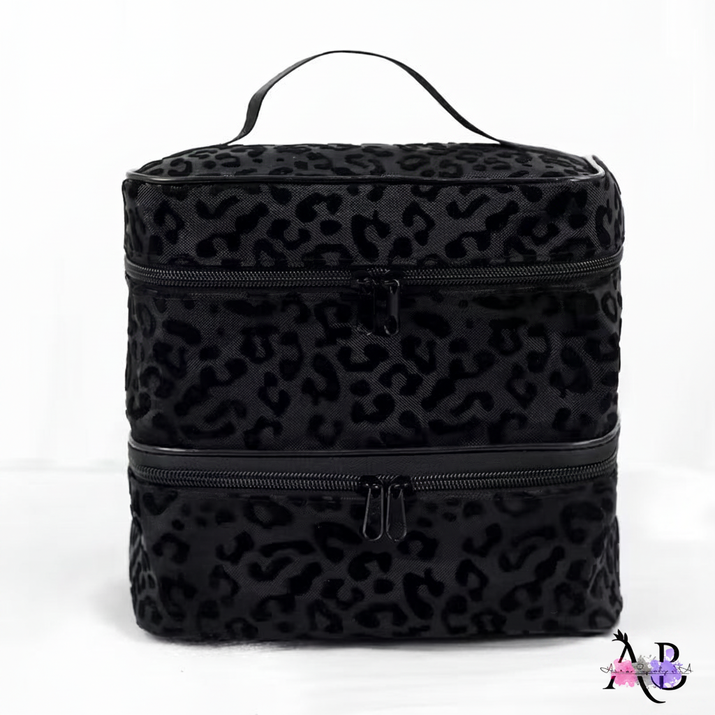 Leopard Makeup Bag - Closed
