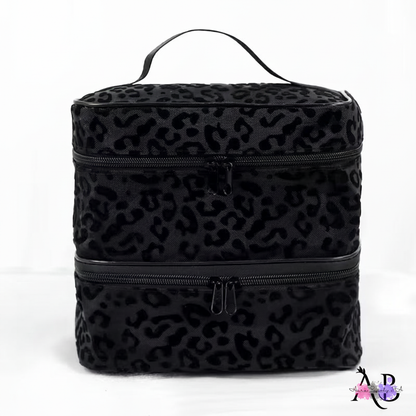 Leopard Makeup Bag - Closed