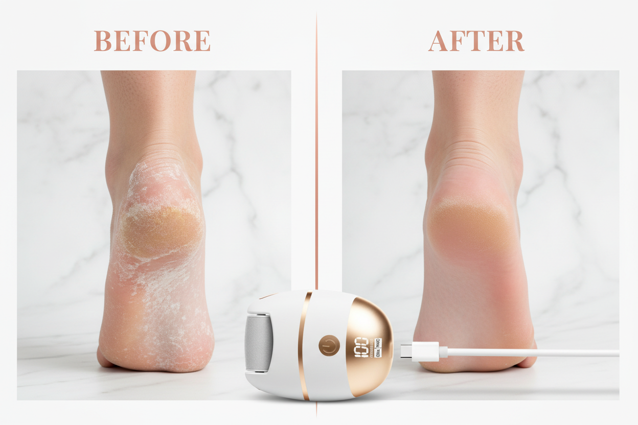 Realistic Heel Before and After