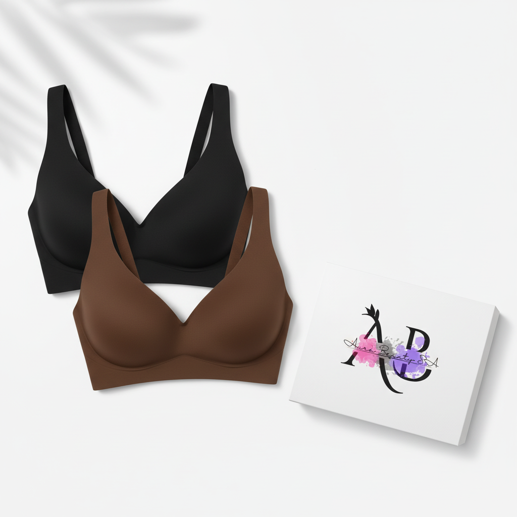 Wireless Comfort Bra 2-Pack with Aura Beauty Packaging